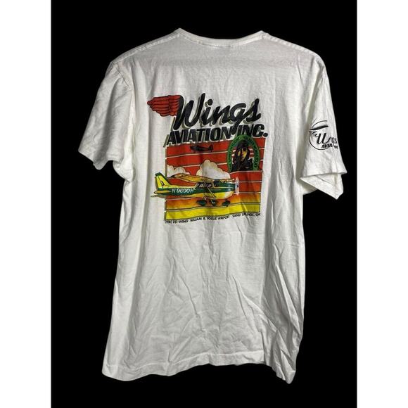 Vintage T Shirt Pogue Airport Sand Springs Oklahoma Desert Storm Size XL Mens - Picture 7 of 10